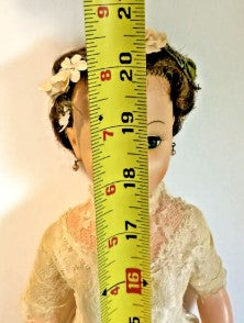 Vintage 20” inches tall Hard Plastic Wedding/Bride Doll ( see Pics)