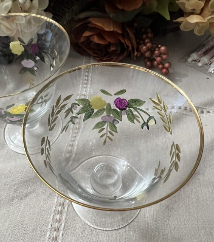 Wine Glasses - Old Country Roses (Hand painted, Gold Trim) by Royal Albert