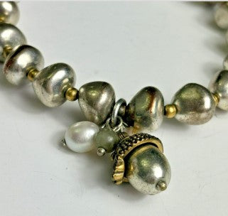 Bracelet Pearl with acron charm  - Hultquist Copenhagen