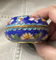 Chinese Cloisonne Crafts Hand Crafted Chinese Cloisonne Jewelry Box - Floral