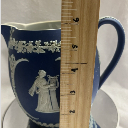 WEDGWOOD dark blue JASPERWARE CREAMER Classical Figure 19thC