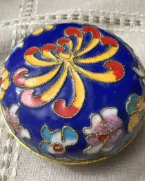 Chinese Cloisonne Crafts Hand Crafted Chinese Cloisonne Jewelry Box - Floral