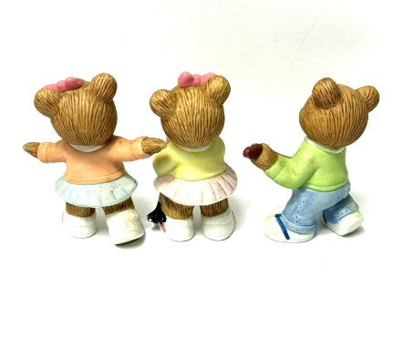 Homco #1421 Bears Sock Hop Rock n Roll Set of 3