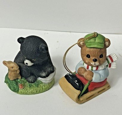 Mixed Set of Homco Bear Lot ~ 5 Pieces