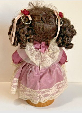 Doll  Sitting Musical Geppeddo 14" Brunette Hair with Blue Eyes