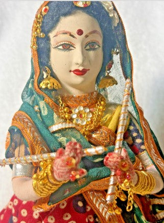 Vintage Handmade Indian Copa Doll Haryana Bride 10 in