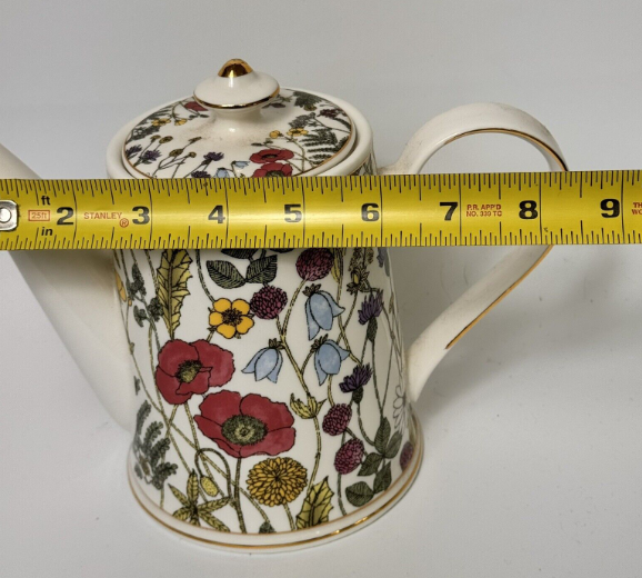 Teapot - Pink Poppy Meadow by  Graces Teaware 7.5 Inches