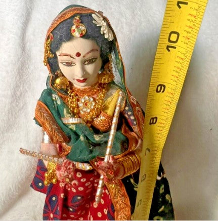 Vintage Handmade Indian Copa Doll Haryana Bride 10 in