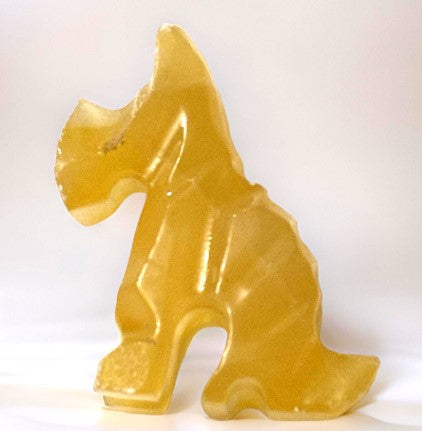 Quartz Scottish Terrier Carved Rock Scotty Dog Figurine 1x1.5 inches