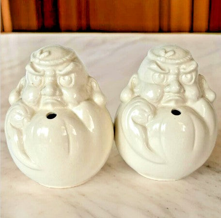 Benihana Tokyo Seated Buddha Pair Ceramic Tiki Mugs