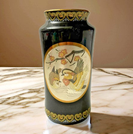 Japanese Chokin Vase 24Kt. Gold 6 inches Tall