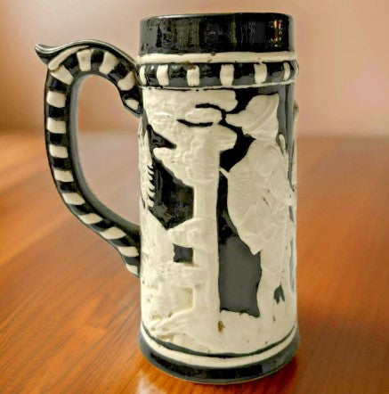 Black And White Ceramic Stein 6 Inches( see Pics)