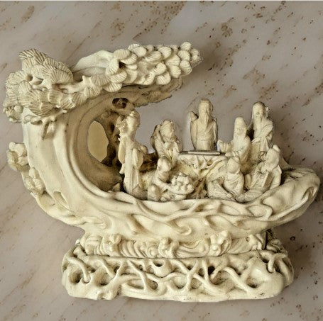 The eight Immortal Crossing The Bohai Sea Figurine