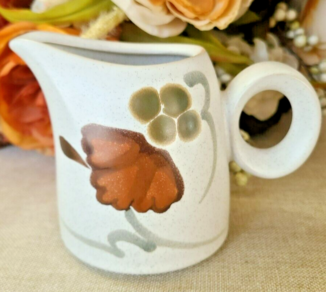 Creamer Noritake Folkstone Orinda 8540 Brown Flowers 4 Inches