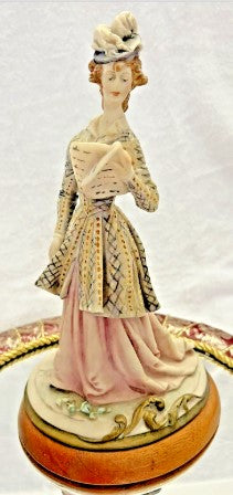 Armani  figurine  Signed Bruno Merli Handmade   Lady Morning Press 10 Inches