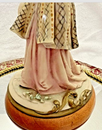 Armani  figurine  Signed Bruno Merli Handmade   Lady Morning Press 10 Inches