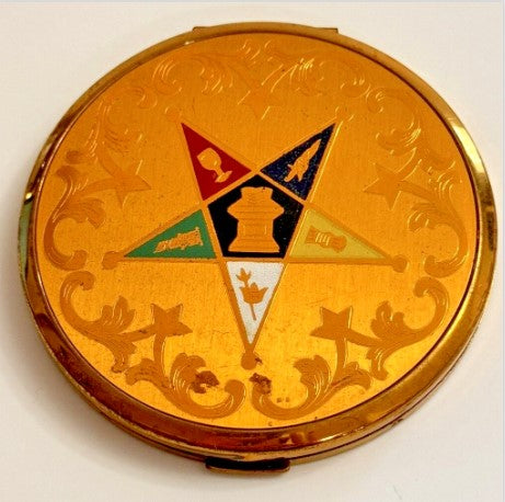 Masonic Star Compact with Order of Eastern Star Emblem Original Elgin