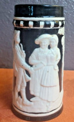 Black And White Ceramic Stein 6 Inches( see Pics)