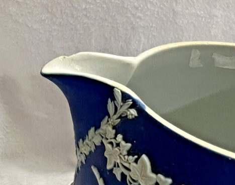 WEDGWOOD dark blue JASPERWARE CREAMER Classical Figure 19thC