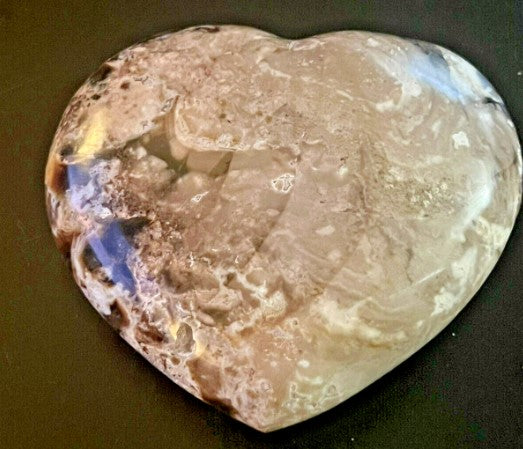 Large Soapstone Heart Gray color 3 inches