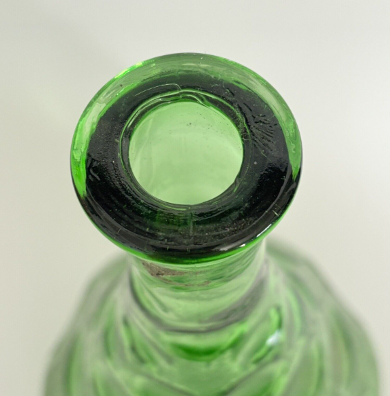 Coin Dot Decanter Genie Bottle Emerald Green Made in Italy No Stopper