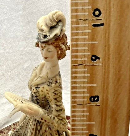 Armani  figurine  Signed Bruno Merli Handmade   Lady Morning Press 10 Inches