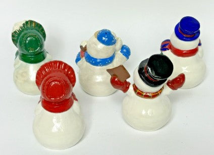 Snowmen- Lot of  11 small Ceramic  Christmas winter