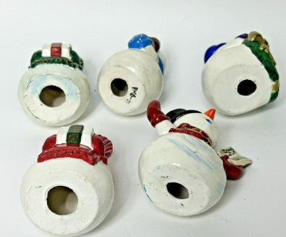 Snowmen- Lot of  11 small Ceramic  Christmas winter