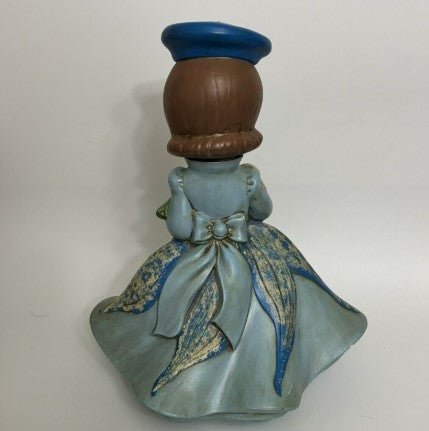 Atlantic Mold Ceramic Singing Flower Girl Figurine Statue Hand Painted Vintage