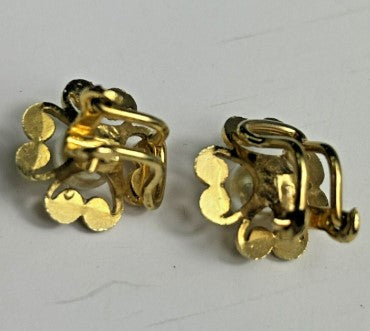 Earrings Goldtone Pearl Studs  0,25 Inches