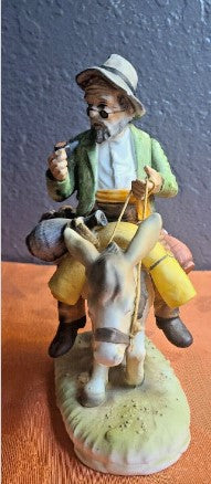 Norleans Japan figurines Man On Donkey 8 1/2 Inches