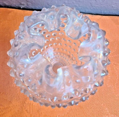 Hobnail Glass Ivy Ball Globe Vase Clear Duncan Miller 7 Inches