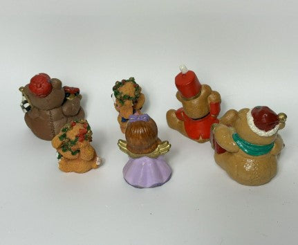 christmas  figurines lot of 13 cermaic elf deer bears penguins angel cute