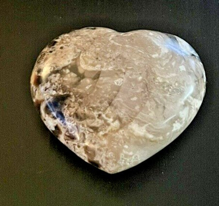 Large Soapstone Heart Gray color 3 inches