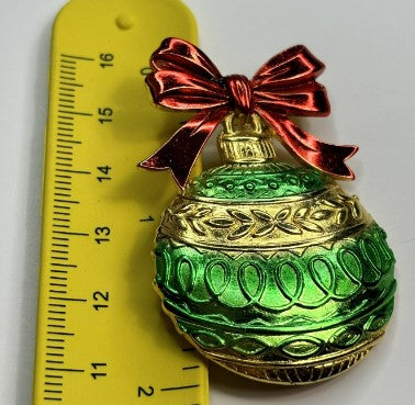 Brooch - JJ Jonette Large Festive Christmas Ornament 2 inches