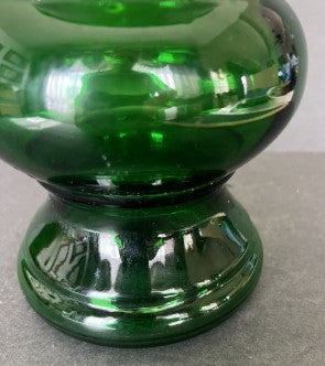 Vintage Emerald Green Glass Napco 8” Tall Vase Made In Cleveland USA - MINT