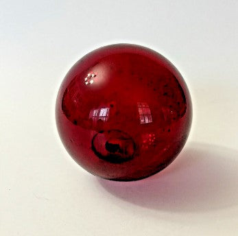 Blenko ruby red glass ball  3 inches Vintage