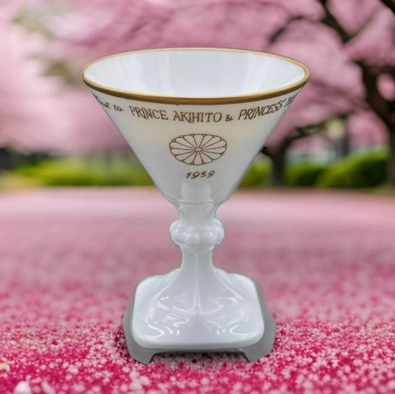 Rare 1959 Prince Akihito Wedding Toasting Cup Fukagawa Porcelain 4 inches