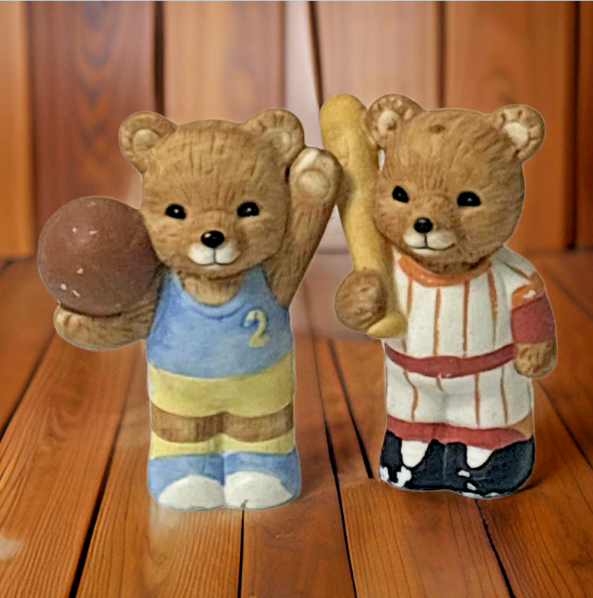 HOMCO Sports Bear Figurines #1408-set of 2