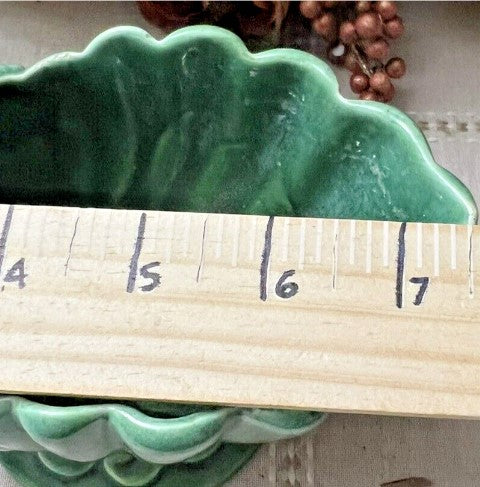 Vintage Haeger Green Ceramic Planter ( See Pics )