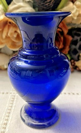 Blue Cobalt Vase  6 inches Vintage