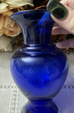 Blue Cobalt Vase  6 inches Vintage