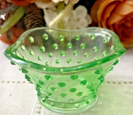 Green Hobnail Glass Bowl Galerie Prod Glass Bowl Dish 2.75in Spring Candy Dish