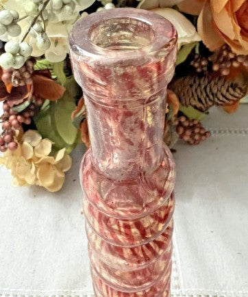 Beautiful 10 Tier Art Glass Vase Burgundy Tall