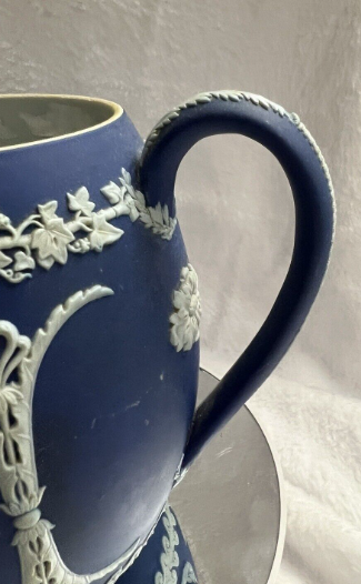 WEDGWOOD dark blue JASPERWARE CREAMER Classical Figure 19thC