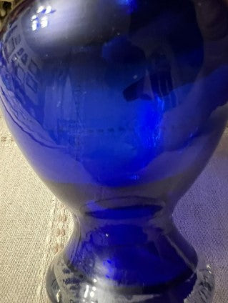 Blue Cobalt Vase  6 inches Vintage