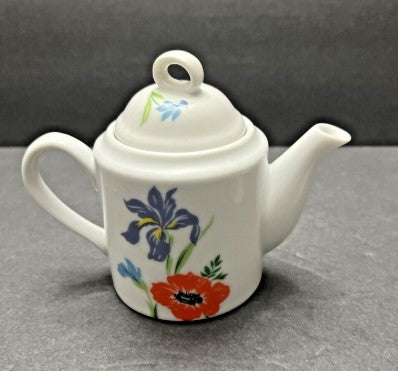 Poppy and Iris Painted Tea Pot, Sugar Bowl Primera By Sigma