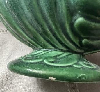 Vintage Haeger Green Ceramic Planter ( See Pics )